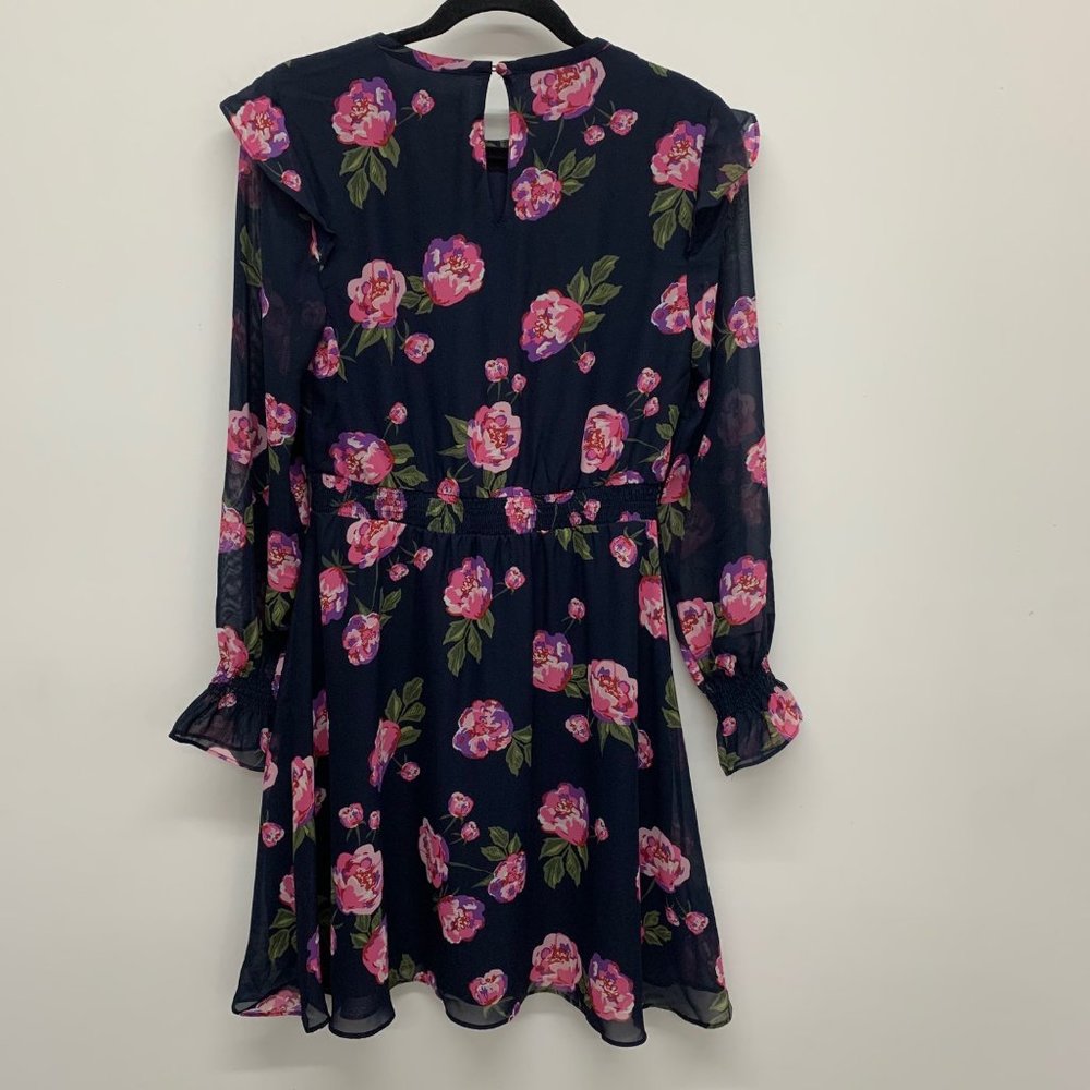 Maison Jules Women's Dress S Floral Print Fit & Flare Dress Navy Blue S - Picture 3 of 12
